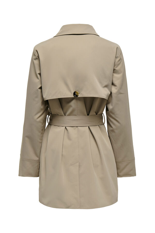 JDY Sobretudo com bot&otilde;es de cinto vison