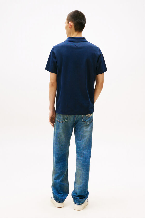 Tommy Jeans Men's short sleeve polo shirt blue