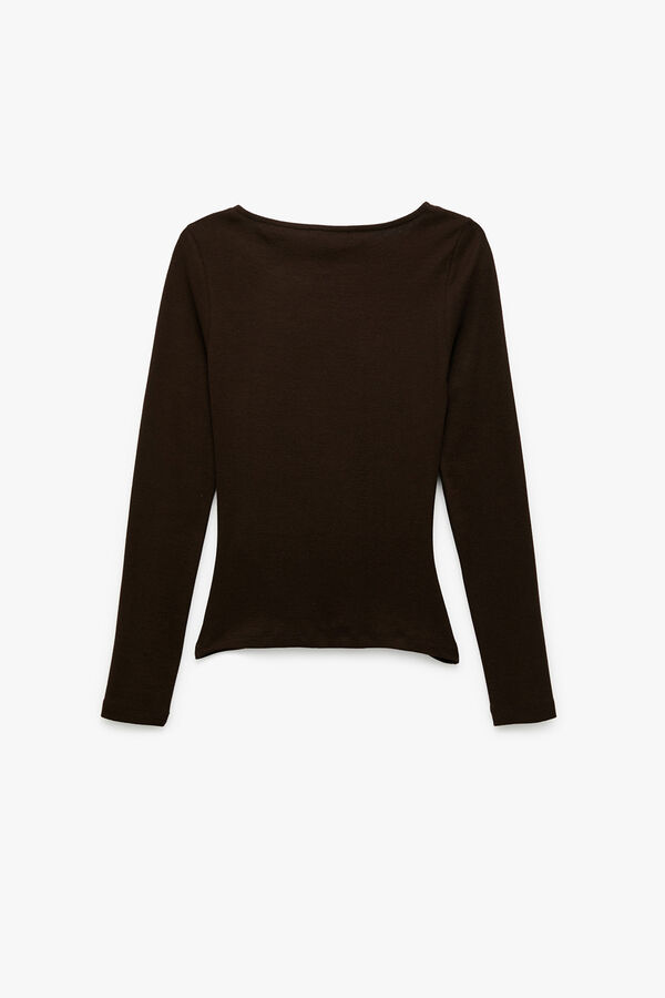 Koton Camiseta de manga larga tostado