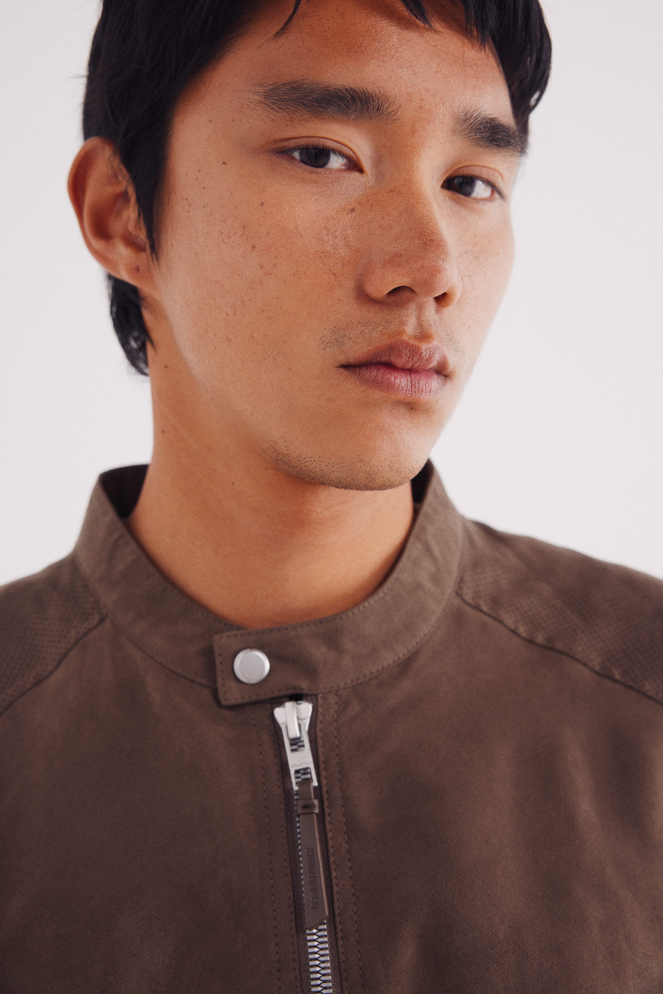 Springfield Micro-perforated suede effect jacket