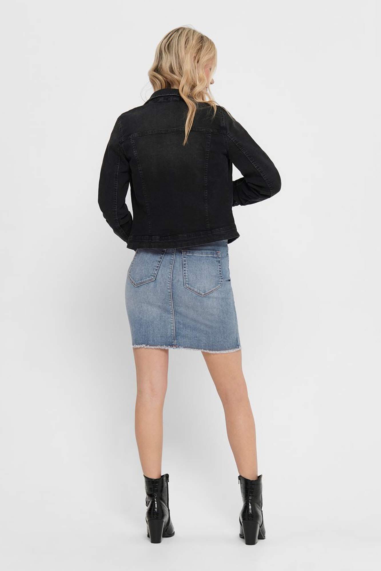 Springfield Damen Denim Jacke – Lässige Jeansjacke Mit Hemdkragen & Praktischen Taschen