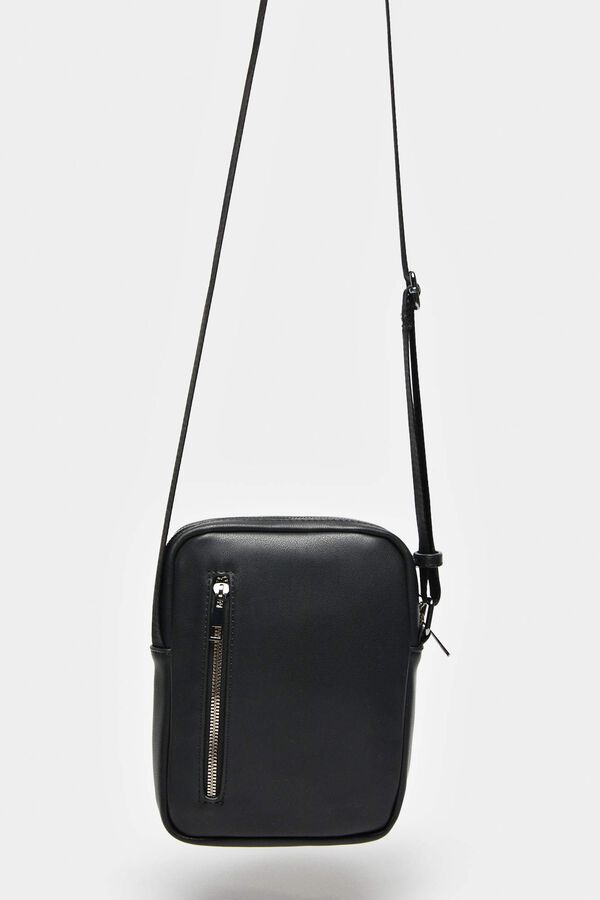 Springfield Small faux leather crossbody bag black
