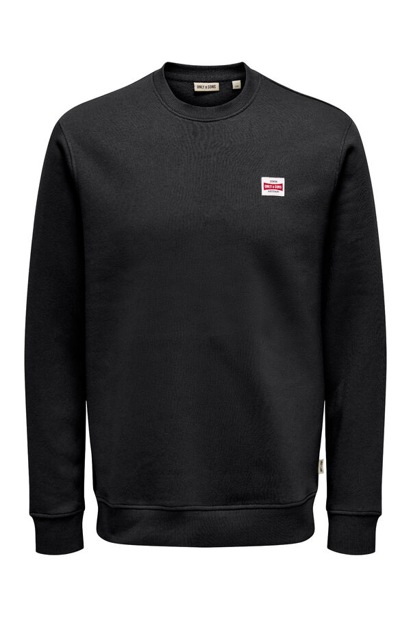 Only & Sons Sudadera cuello redondo negro