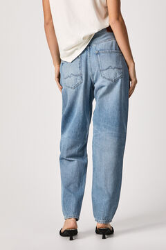 Springfield Jeans de cintura subida corte de balão azulado