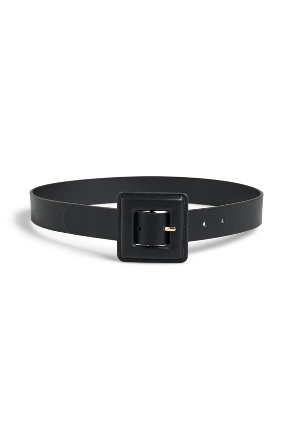 Pieces Square buckle belt Crna