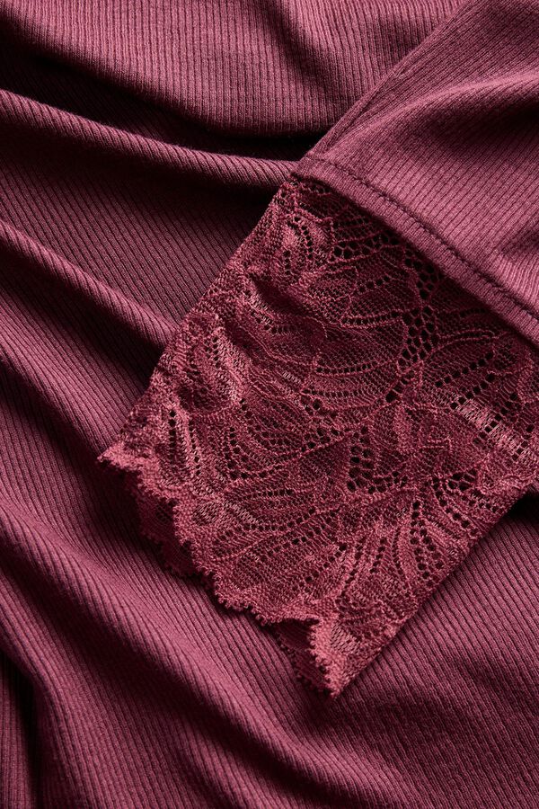 JJ REBEL Top slim em viscose rosa