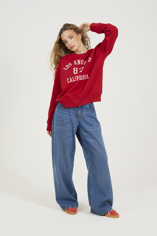 Brave Soul Sudadera con bordado rojo