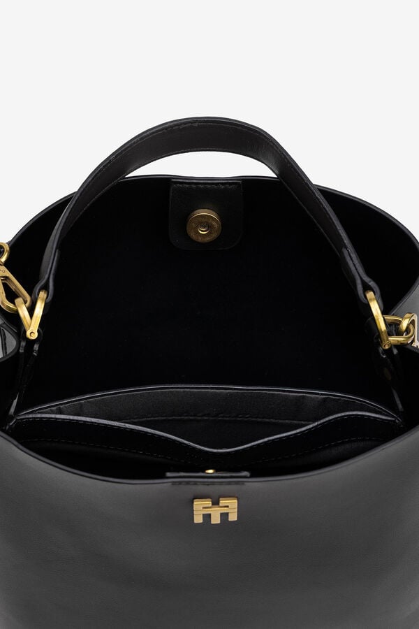 Springfield Leather Effect Bucket Bag black