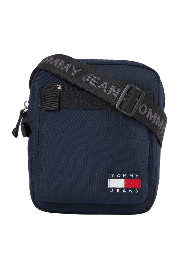 Springfield Men's Tommy Jeans crossbody bag with flag tamno plava