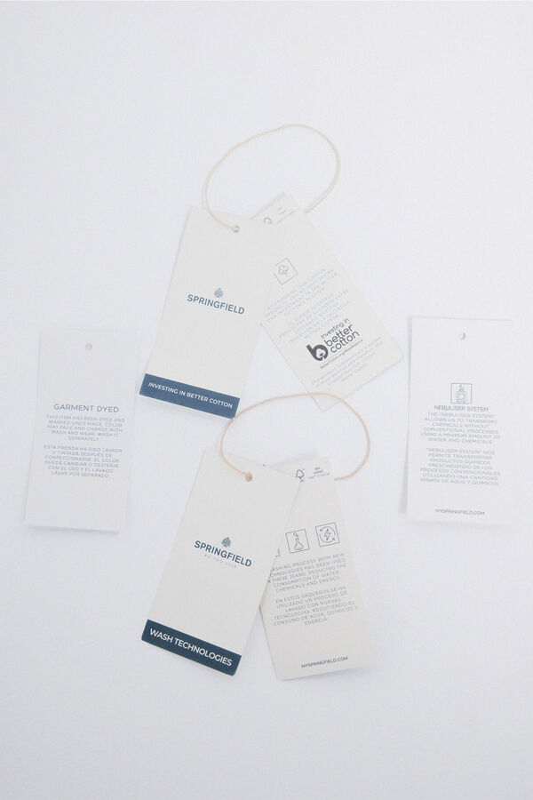 Springfield Slim fit washed cargo trouser brown