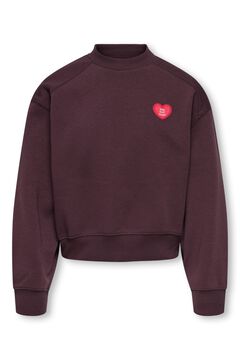 Only Girls Sweatshirt curta com bordado