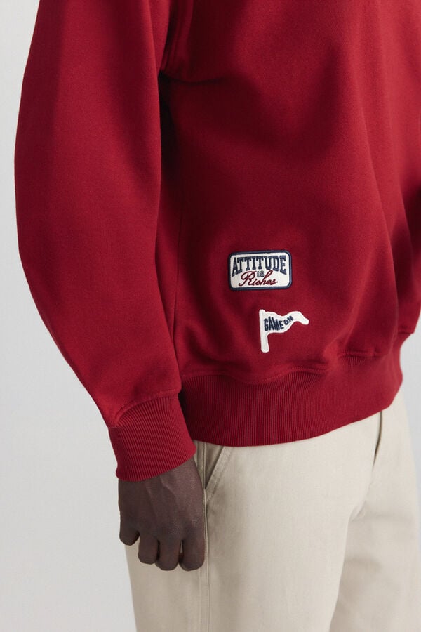Springfield Patches sweatshirt burgundy