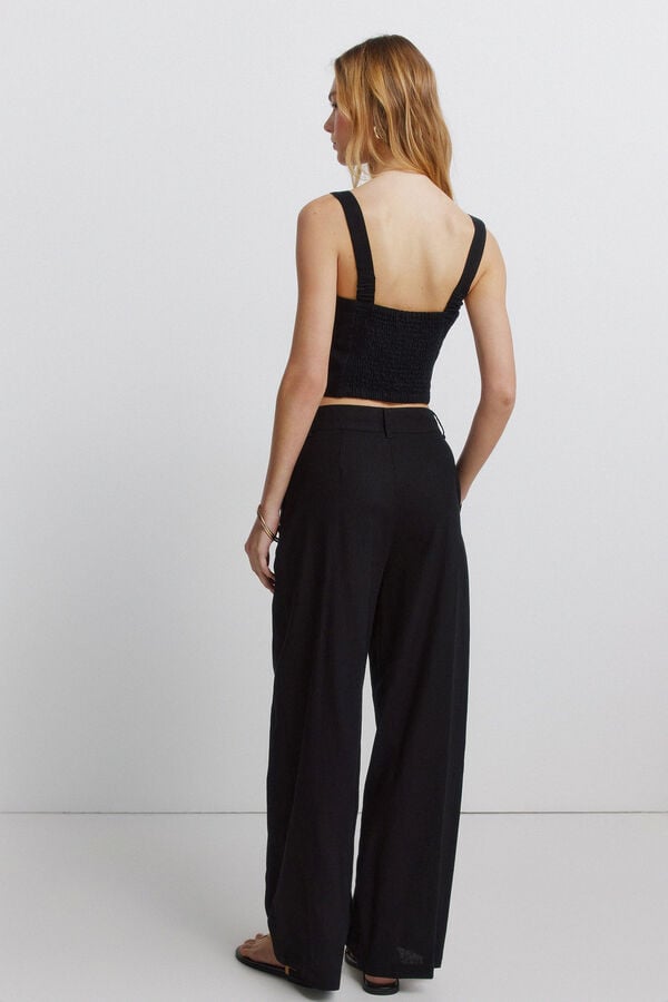 Springfield Linen tailoring trousers black