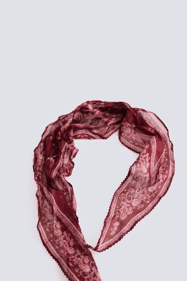 Springfield Paisley print scarf red