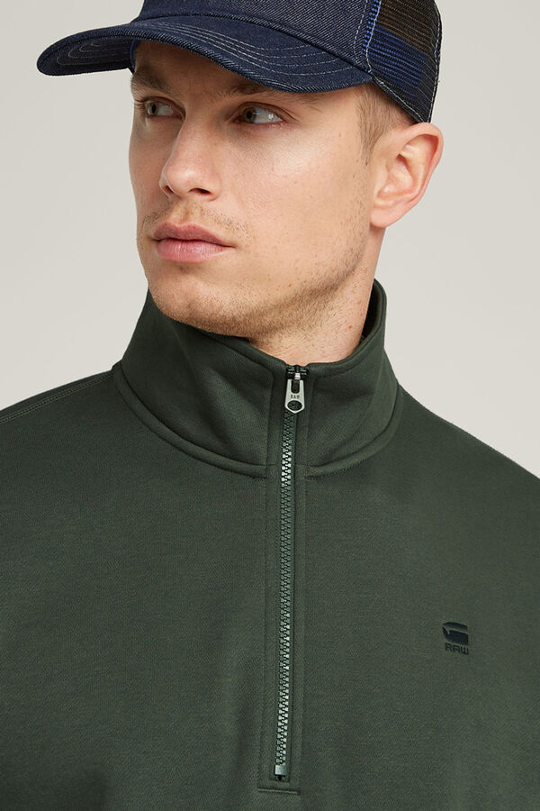 G-STAR Sweatshirt com fecho de fecho-&eacute;clair no gola cinzento