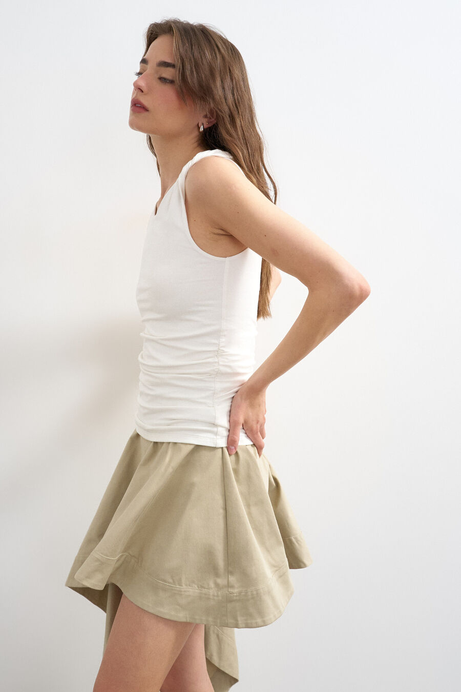 Top cuello redondo