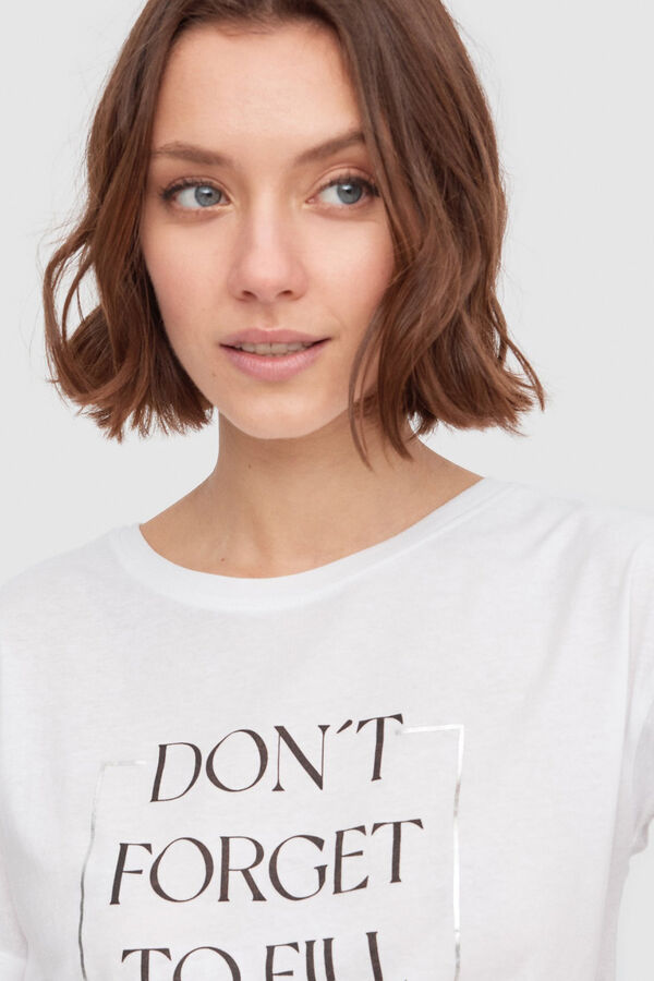 Springfield T-shirt com estampado texto branco