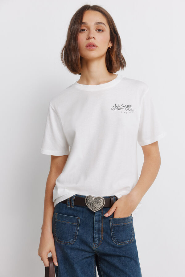 Springfield Short-sleeved T-shirt Le caf&eacute; brown