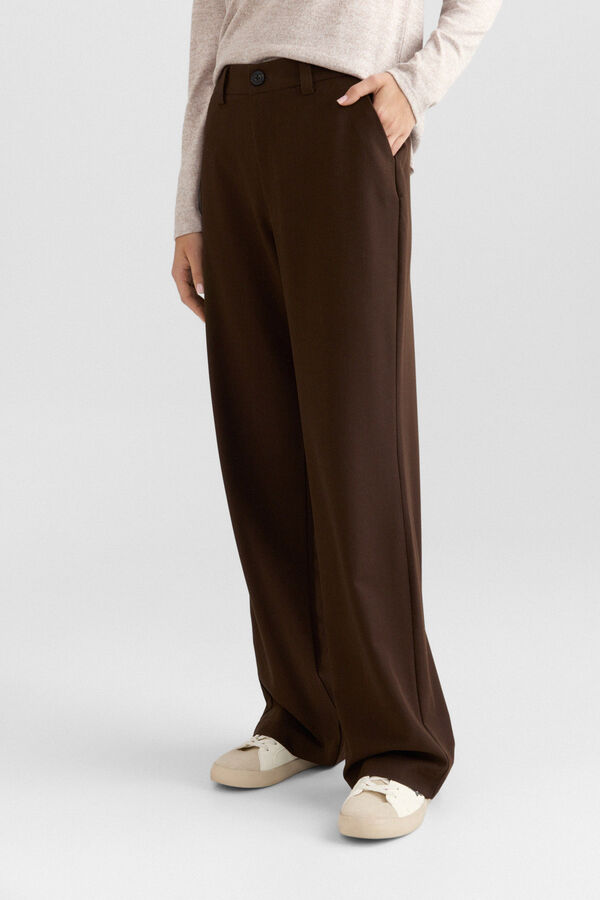 Springfield Tailored trousers with pockets brown