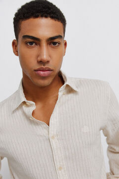 Springfield Camisa de linho &agrave;s riscas