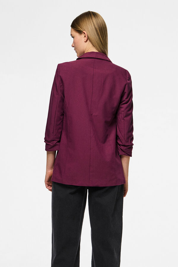 Pieces Blazer com mangas 3/4 rosa