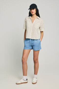 Only Short vaquero fluido azul