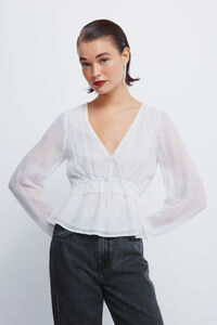 Springfield Lurex blouse with elastic waistband
