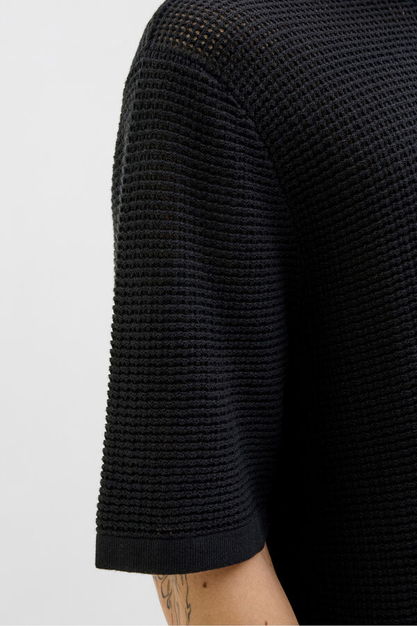 Jack & Jones Camiseta de malha com caimento relaxado preto