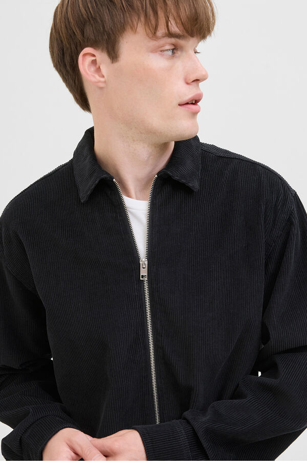 JJ REBEL Regular fit corduroy overshirt black