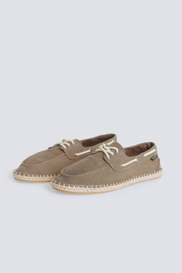 Springfield Cotton lace boat shoe nude