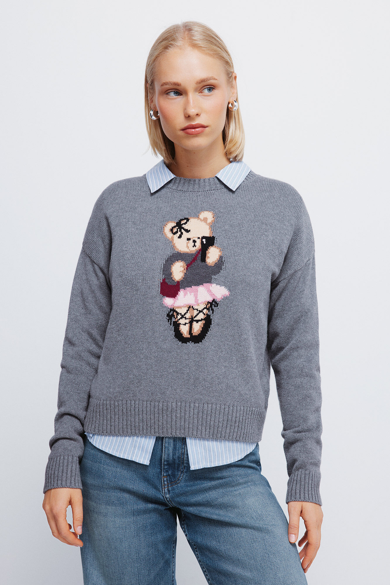 Springfield Intarsia bear jumper