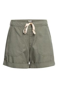 Springfield Casual shorts with elasticated waist for Women green