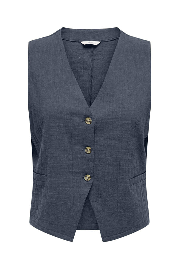 Only Buttoned gilet blue
