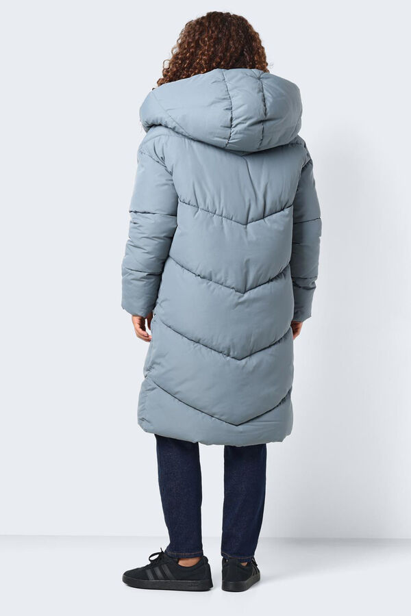 Noisy May Long quilted coat grey