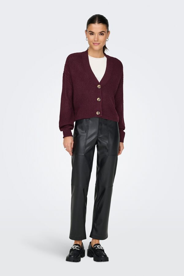 Only Button fastening cardigan red