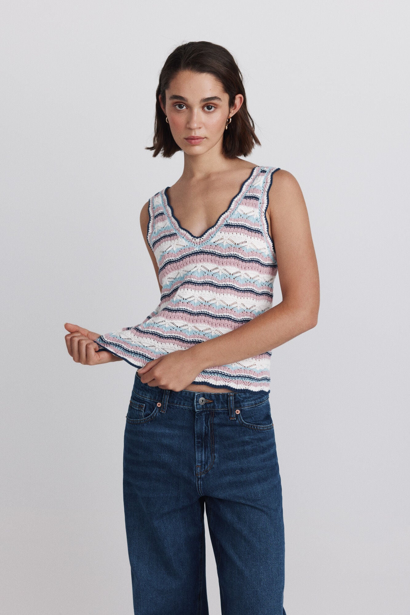 Springfield Top multicolor de punto