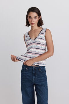 Springfield Top multicolor de malha