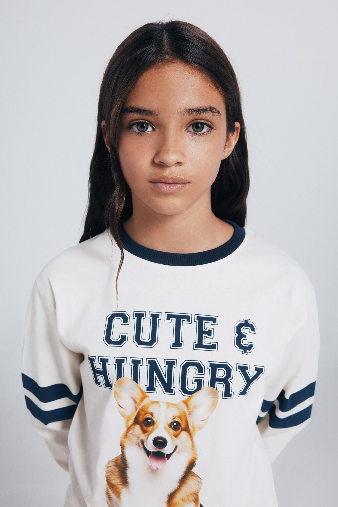 Springfield Kids T-shirt feminina de manga comprida Varsity Dog