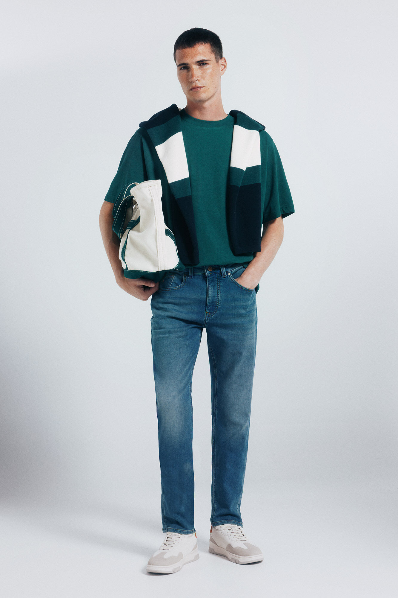 Springfield Jeans en knit denim sobretintado slim fit