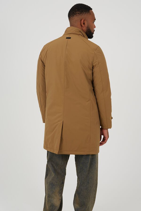 Brave Soul Long zip fastening parka yellow