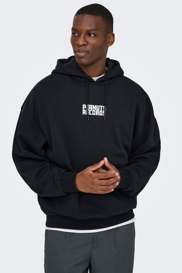 Only & Sons Sudadera con capucha negro