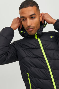 Springfield Puffer jacket with hood black