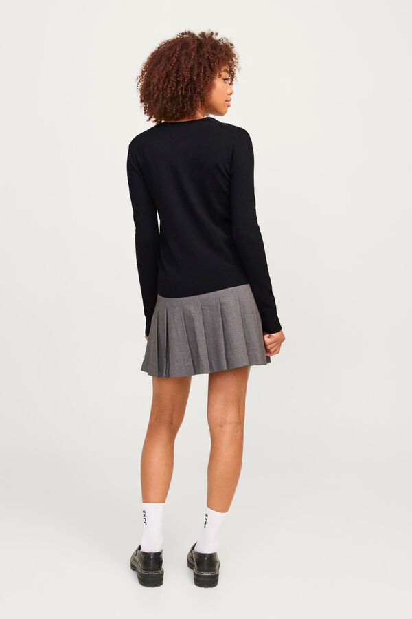 Jack & Jones Round neck cardigan Crna