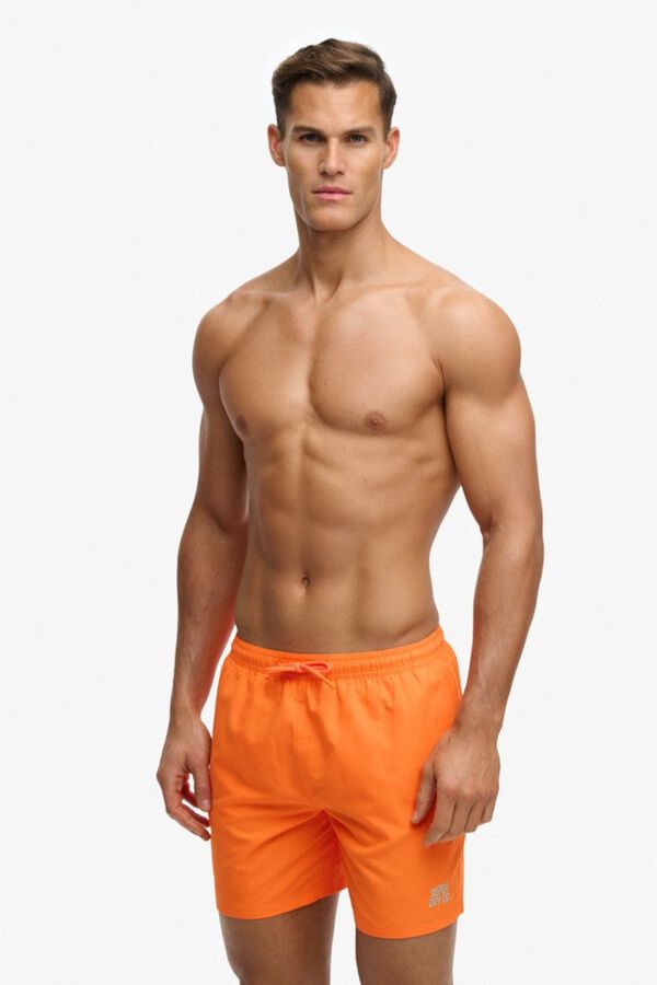 Superdry Plain basic with logo swimwear red
