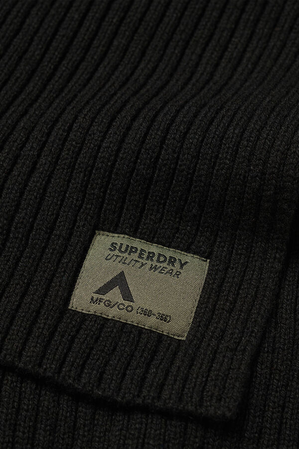 Superdry Bufanda de canal&eacute; negro