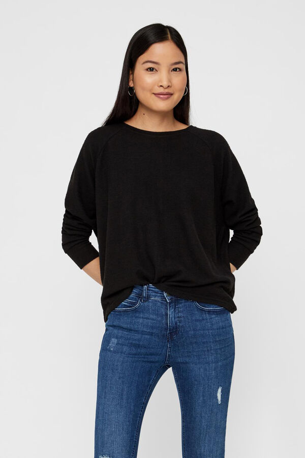 Noisy May Jumper with back zip black