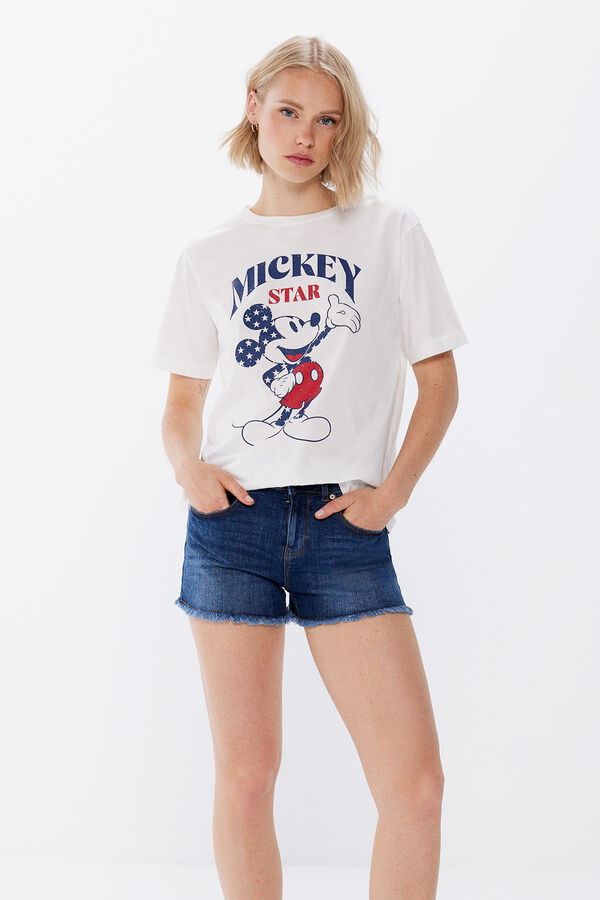 Springfield T-shirt "Mickey Mouse" USA beige