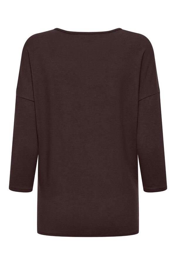 Only French sleeve T-shirt brown