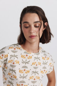 Springfield Tricou imprimat cu nasturi