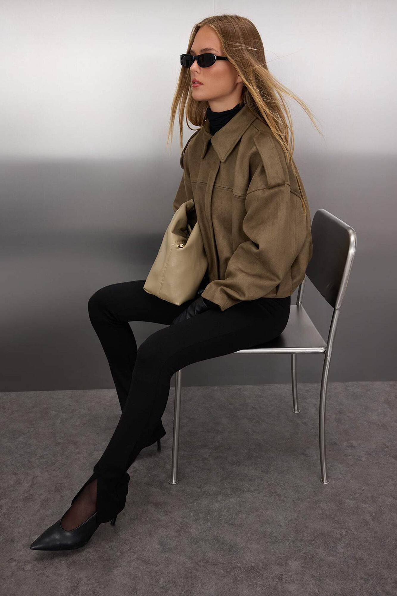 Trendyol Casaco bomber efeito camur&ccedil;a